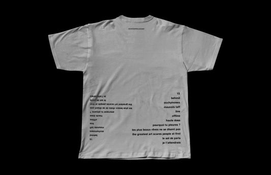t-shirt "ECCHYMOSE(S)" blanc
